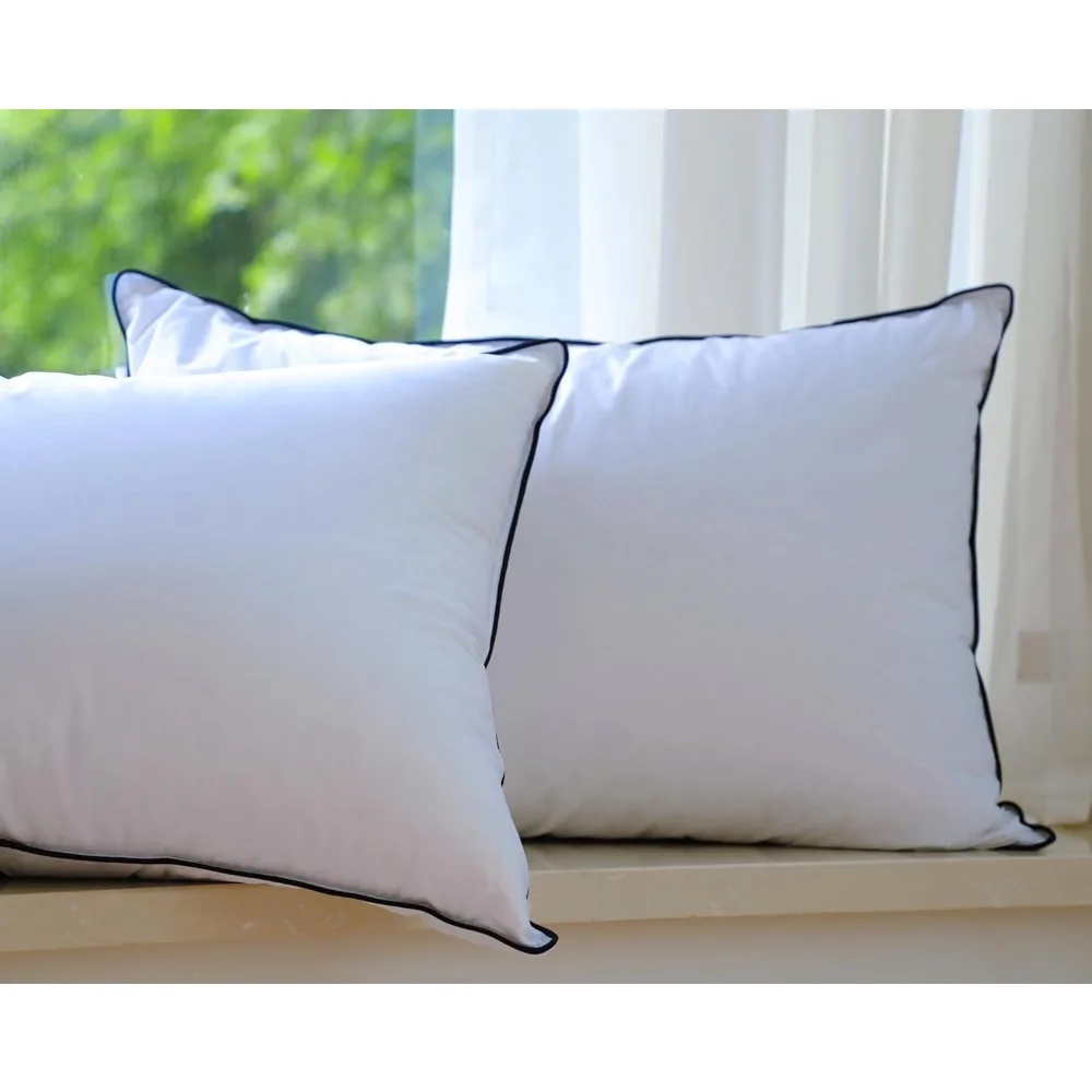 

Pillow- Goose Down Pillows - Soft Down Pillow For Sleeping - 750 Fill Power, 460 Thread Count Cotton Blen