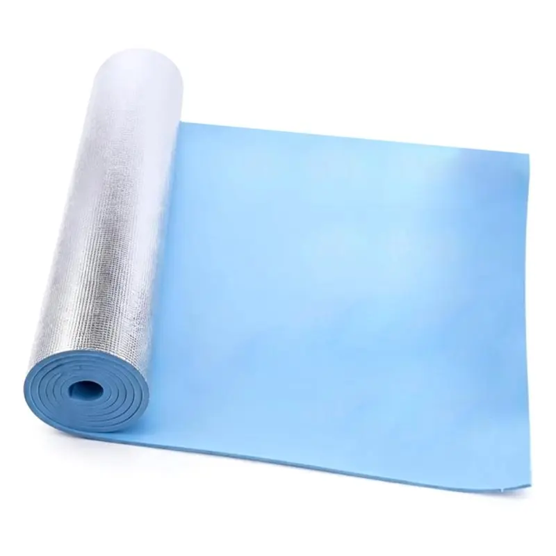 【TRAVEL ESSENTIAL】2 Pack EVA Foam Camping & Yoga Mat 6Mm Insulated Waterproof Roll Up Exercise Mats Foil Backing
