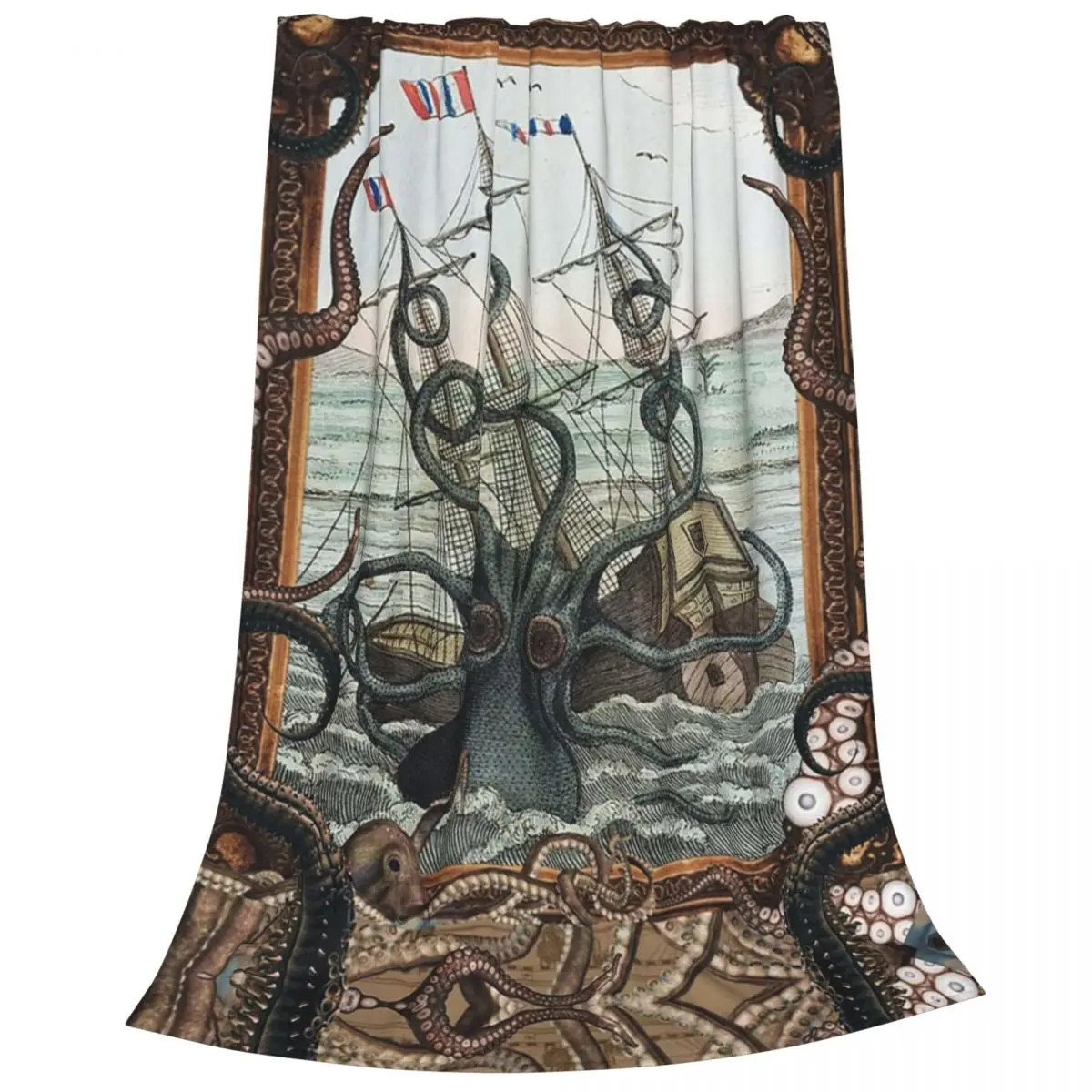 Release The Kraken Blanket Fleece Breathable Sofa Throw Blankets For Couch Bedding Office Throws Bedspread Quilt