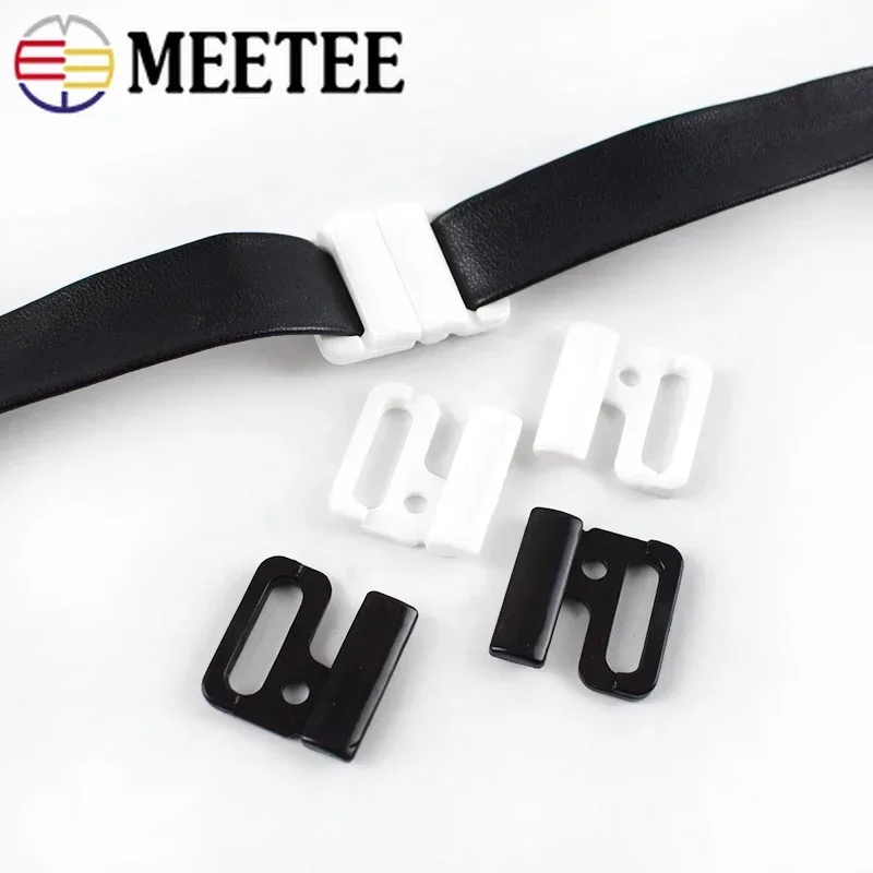 50/100Sets 10/15/20/25mm Plastic Bra Buckles Resin Front Closure Bikini Strap Clasp Swimwear Clip DIY Underwear Sewing Accessory