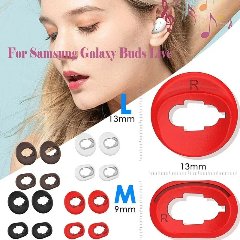 2/3 Pairs Silicone Adapter Ear Wing Tips Replacement Earbuds Tips for Samsung Galaxy Buds Live Accessories Rubber Earbuds Tips