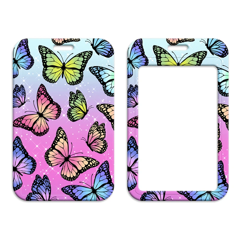 Dream Butterfly Funny Women Men Credit Card ID Holder Bag Student Women Travel Card Cover Badge Car Keychain Gifts Accessories image 6