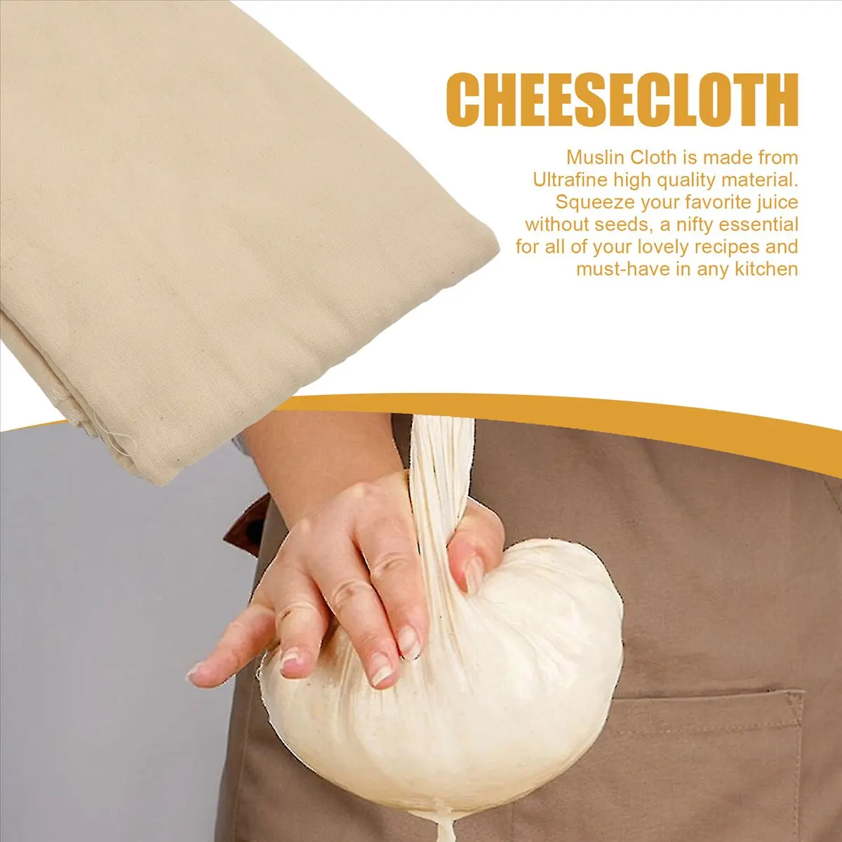 Muslin Cloths for Cooking, Unbleached Cheese Cloths,Cotton Reusable and Washable Cheese Cloths for Straining &LICG
