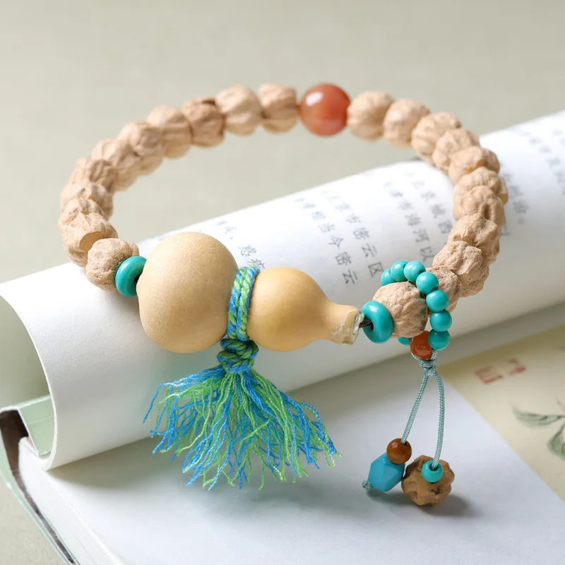 Original Passion Fruit Seed Single-Strand Cultivated Gourd Beads New Chinese Style Bracelet Hand-Threaded Jewelry