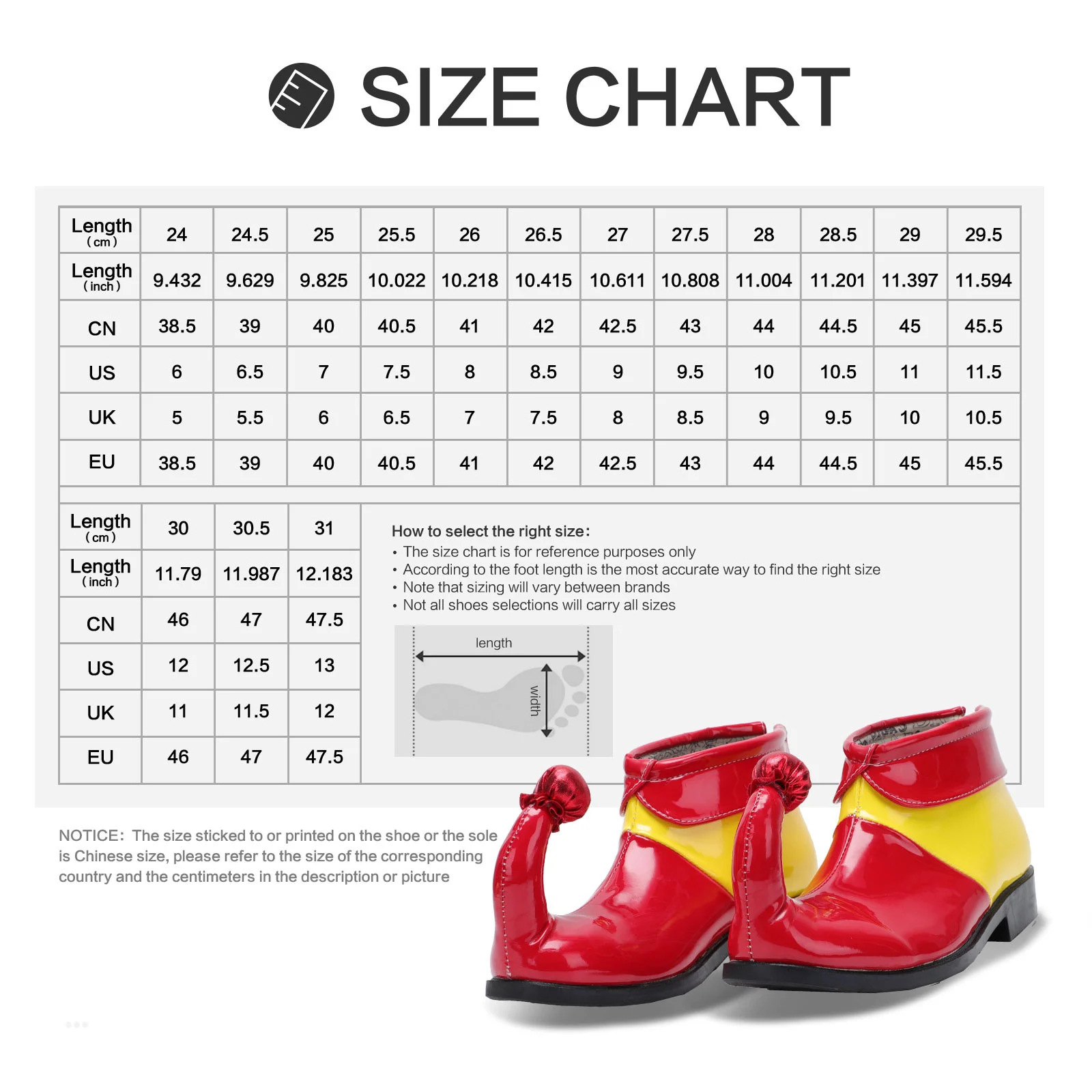 

Cosplay Clown Shoe Halloween Costumes for Adults Shoes Accessories Wicked