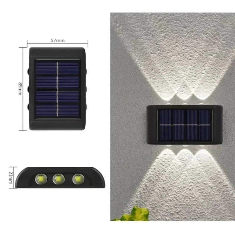 

LED Solar Light Outdoor Waterproof Wall Lamp Up And Down Luminous Lighting for Garden Street Landscape Balcony Decoration Lights