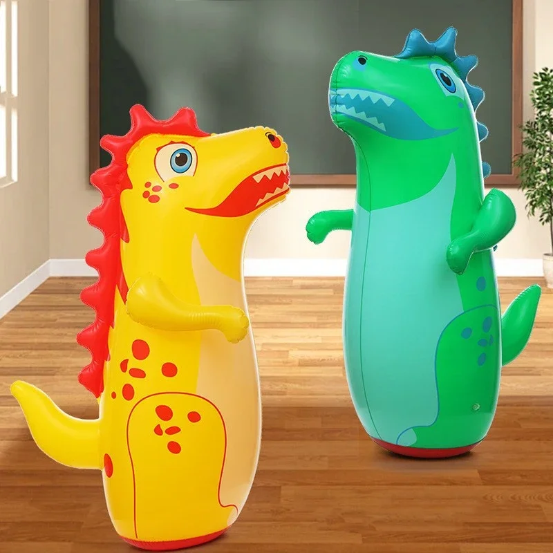 Bicchiere da boxe gonfiabile con dinosauro, sacco da boxe, giochi per ragazzi, giocattoli sportivi, regalo di compleanno di Natale per ragazzi e ragazze, giocattoli genitore-figlio