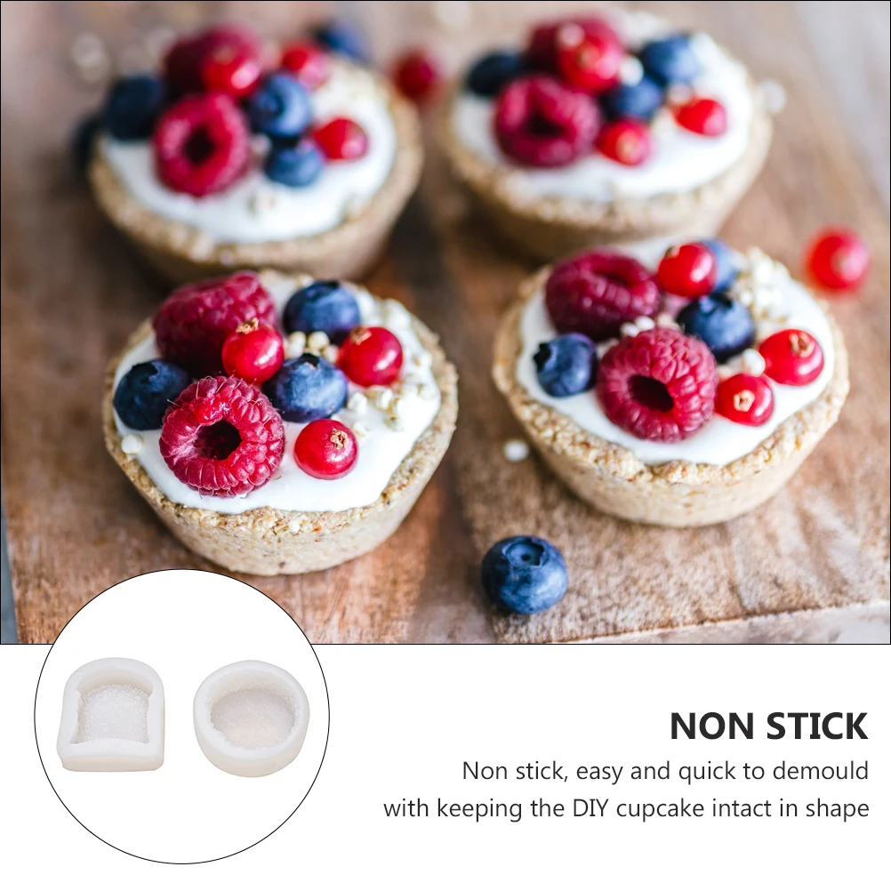 

2 Pcs Baking Silicone Mold Cup Cake Muffin Tray Mini Silica Gel Cupcake Molds for