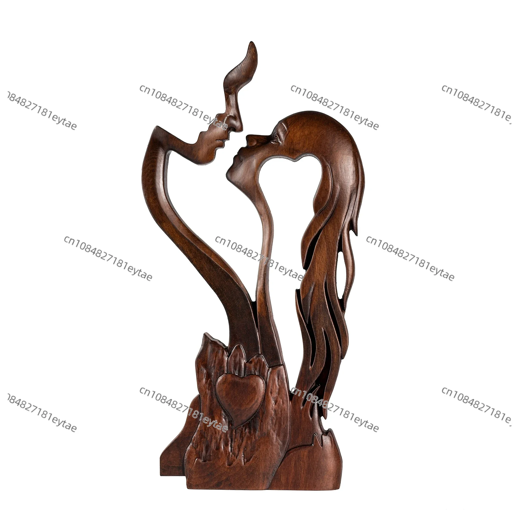 

Eternal Love Home Decor Wooden Decor, Tabletop Sculpture, Couple Kissing Love Art, Statue, Couple Gift