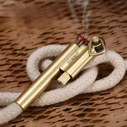 ZORRO Brass Kerosen Lighter Vintage Grinding Wheel Ignition Outdoor Stable Camping Survival Stable Fire Source Essential Gadget