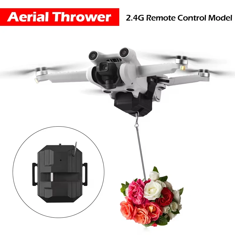 

Drone Payload Release Dropper with Remote Control for DJI Mini 4K/Mini 4 Pro/Air 3/Mini 3 Pro/Mavic 3/Mavic Pro Aerial Thrower