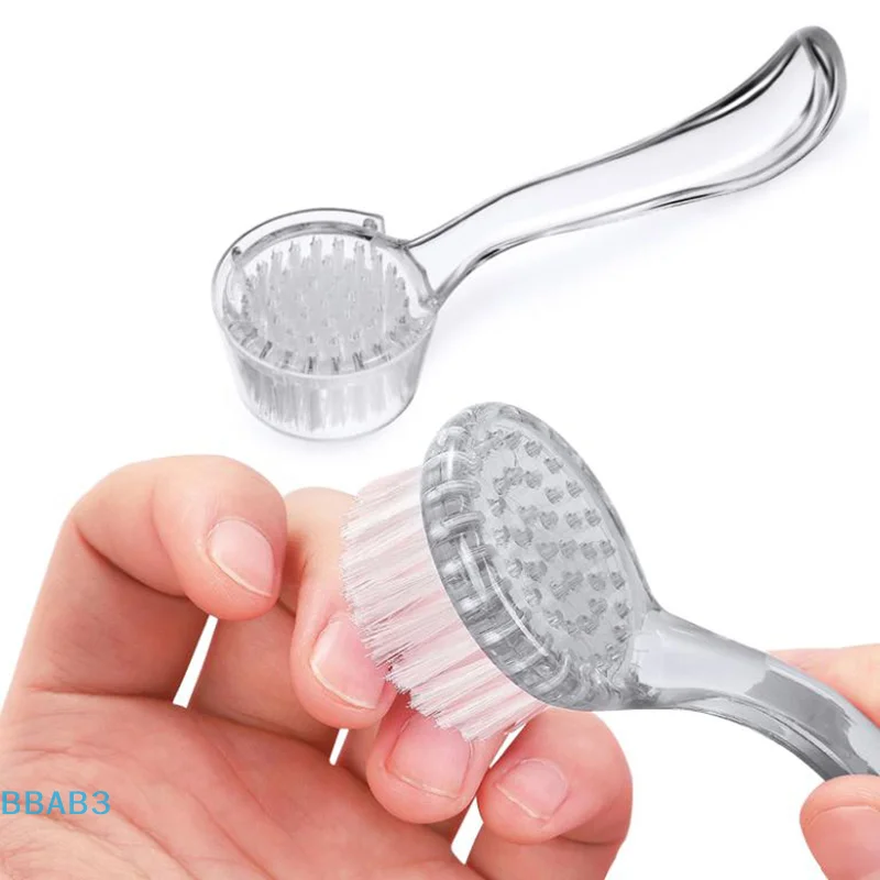 【B】فرش غبار الأظافر الناعمة ذات المقبض الطويل، فرش الأظافر، فرشاة مكياج مانيكير مزيل الغبار، منتجات أظافر جل أكريليك بالأشعة فوق البنفسجية