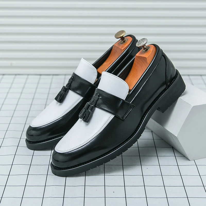 

Sizes 38-46 Classic Men Tassel Shoes Luxurious Casual Comfortable Fashionable Small Leather Shoes Men Business Office Loafers