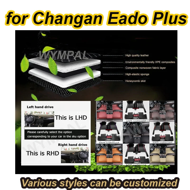

LUXURY For Changan Eado Plus 2020 2021 2022 2023 Car Floor Mats Carpets Covers Auto Foot Accessories Interior Automobiles Pedals