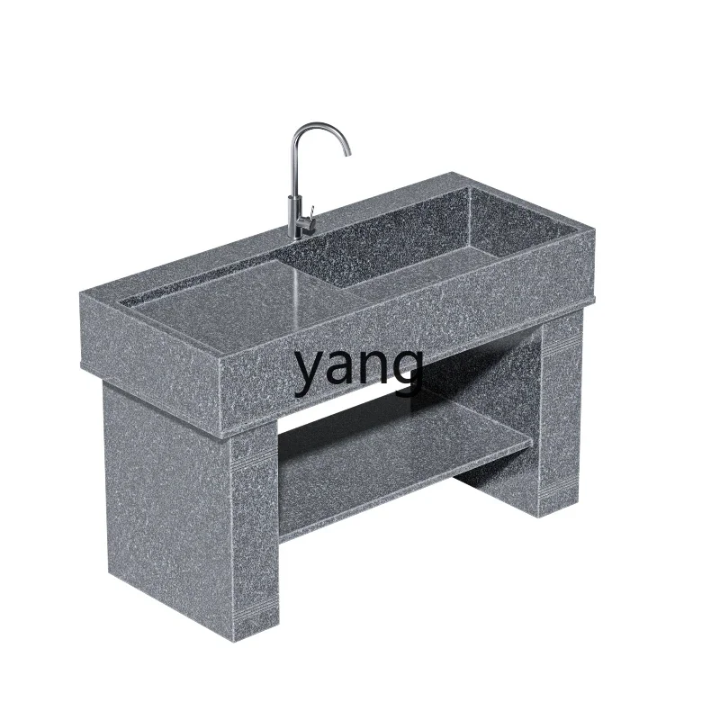 YJQ marble laundry pool stone trough yard outdoor balcony vegetable pool stone granite courtyard