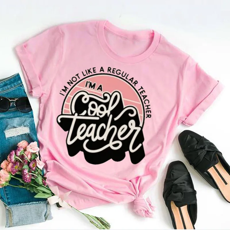 Im a Cool Teacher Shirt Gifts Appreciation Funny Distance Learning Short Sleeve Top Tees O Neck Streetwear harajuku 100% Cotton