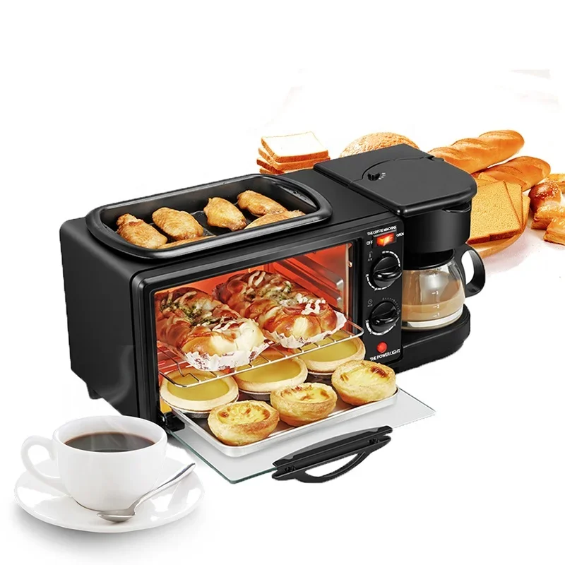 Household multi-function automatic cooking three-in-one breakfast machine Electric three-in-one breakfast machine