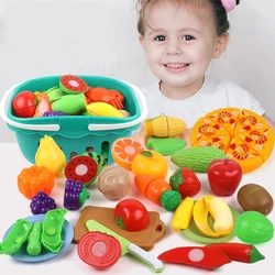 Frutta Verdura Giocattoli da cucina Giochi per bambini Minis Set di giocattoli per taglio pizza Gioca per bambini Fai finta di giocare Giocattolo educativo per alimenti per bambini