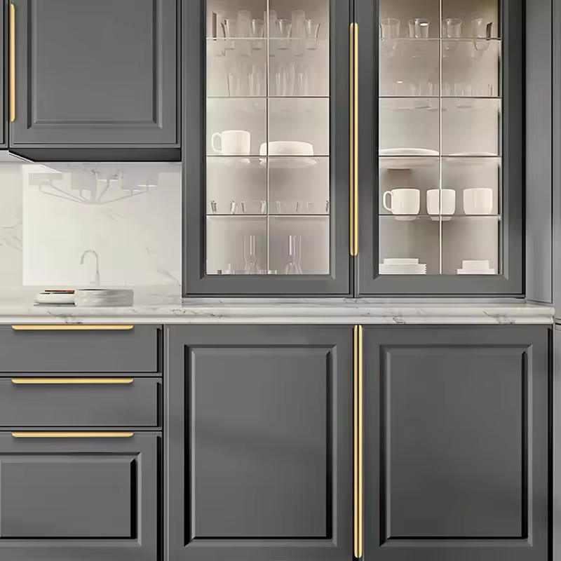 Gold Black Hidden Handles Long Kitchen Cabinet Pulls Drawer Knobs Aluminum Alloy Furniture Handles Cupboard Pulls Wardrobe Pulls - Image 6