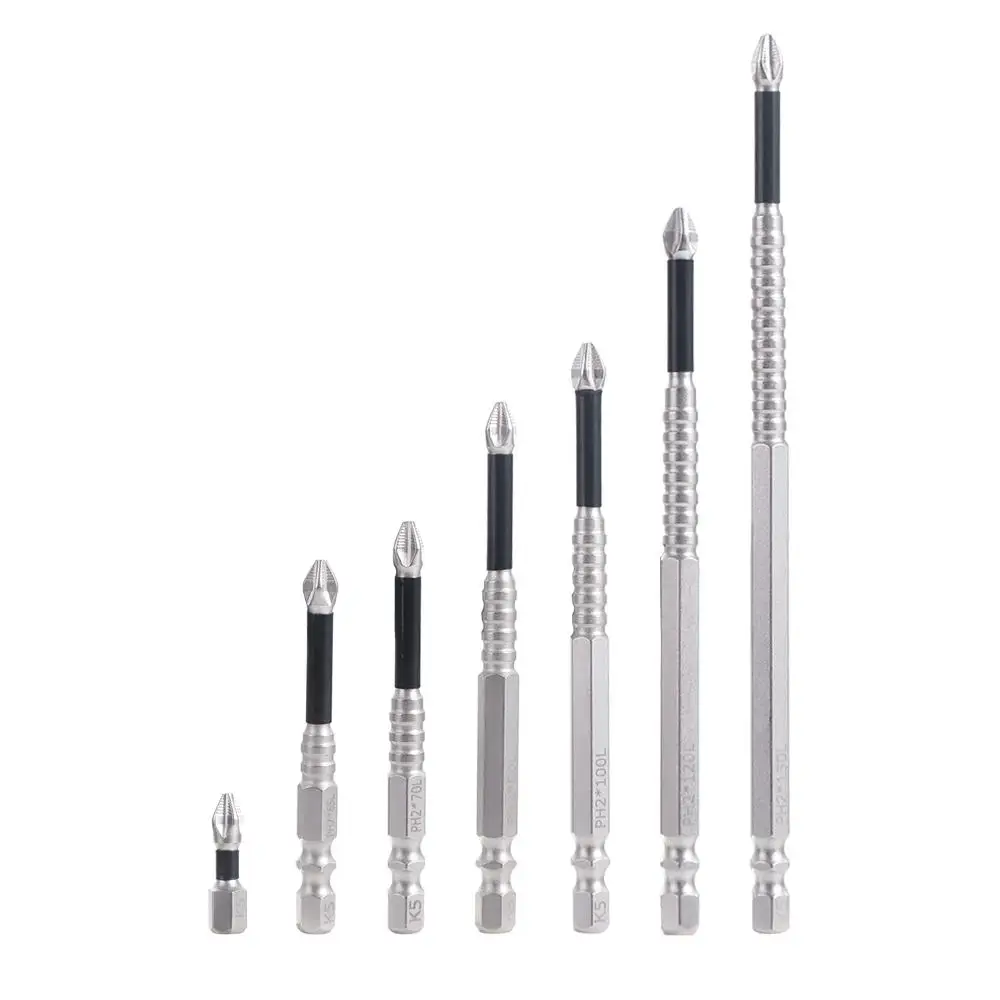 K5 Thread Magnetic Batch Head Alloy Steel Anti-Slip Cross Bit High Hardness Impact Resistant PH2 Screwdriver Bits