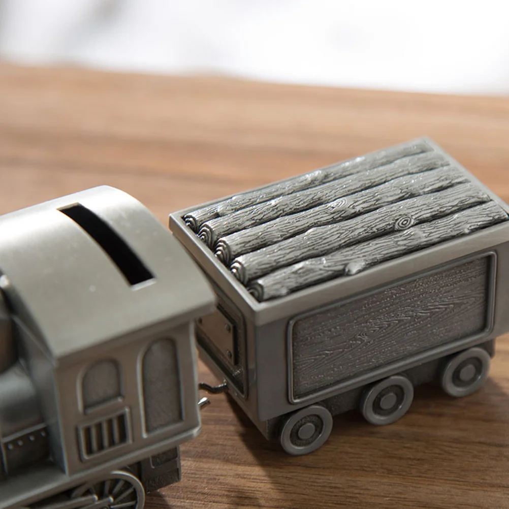 

Train Shaped Piggy Bank Grey Creative Coin Storage For Kids Money Saving Can Desktop Decor Unique Lovely Money Box Home Decor