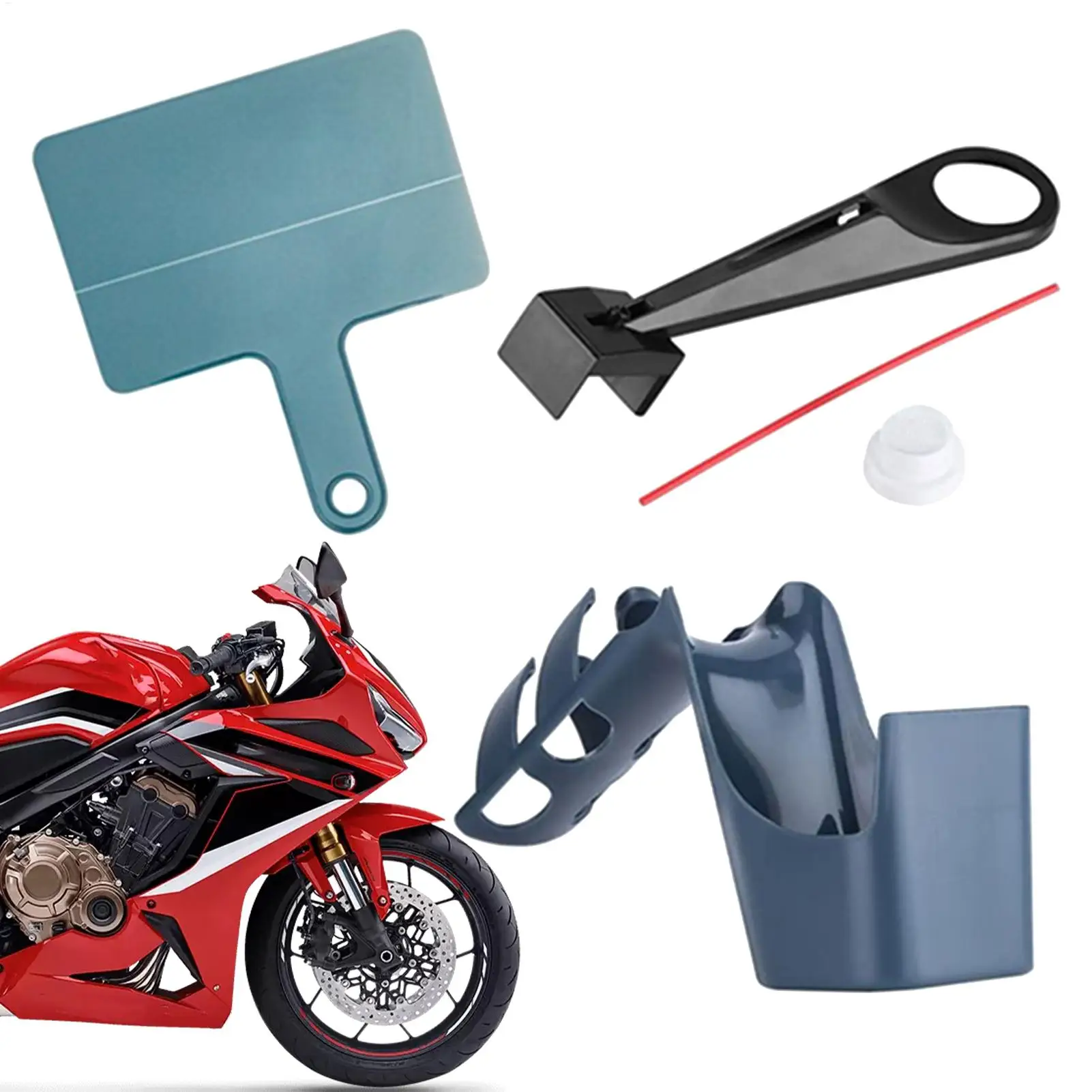 Cepillo de cadena para motocicleta, dispositivo de limpieza de cadena de 4 piezas, cepillo eficaz, pulverizador de aceite, aplicador de lubricante, equipo de mantenimiento portátil