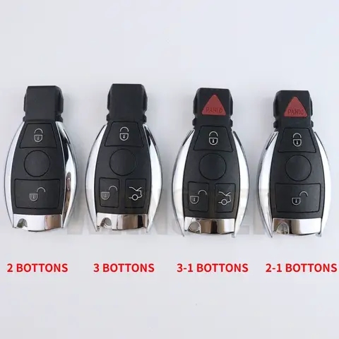 2 3 4 Bottons 자동차 키 케이스 쉘 하우징 메르세데스 벤츠 W210 W212 E63 W202 W207 A/C/E/S 클래스 W203 W204 W205 W211 W221 W222