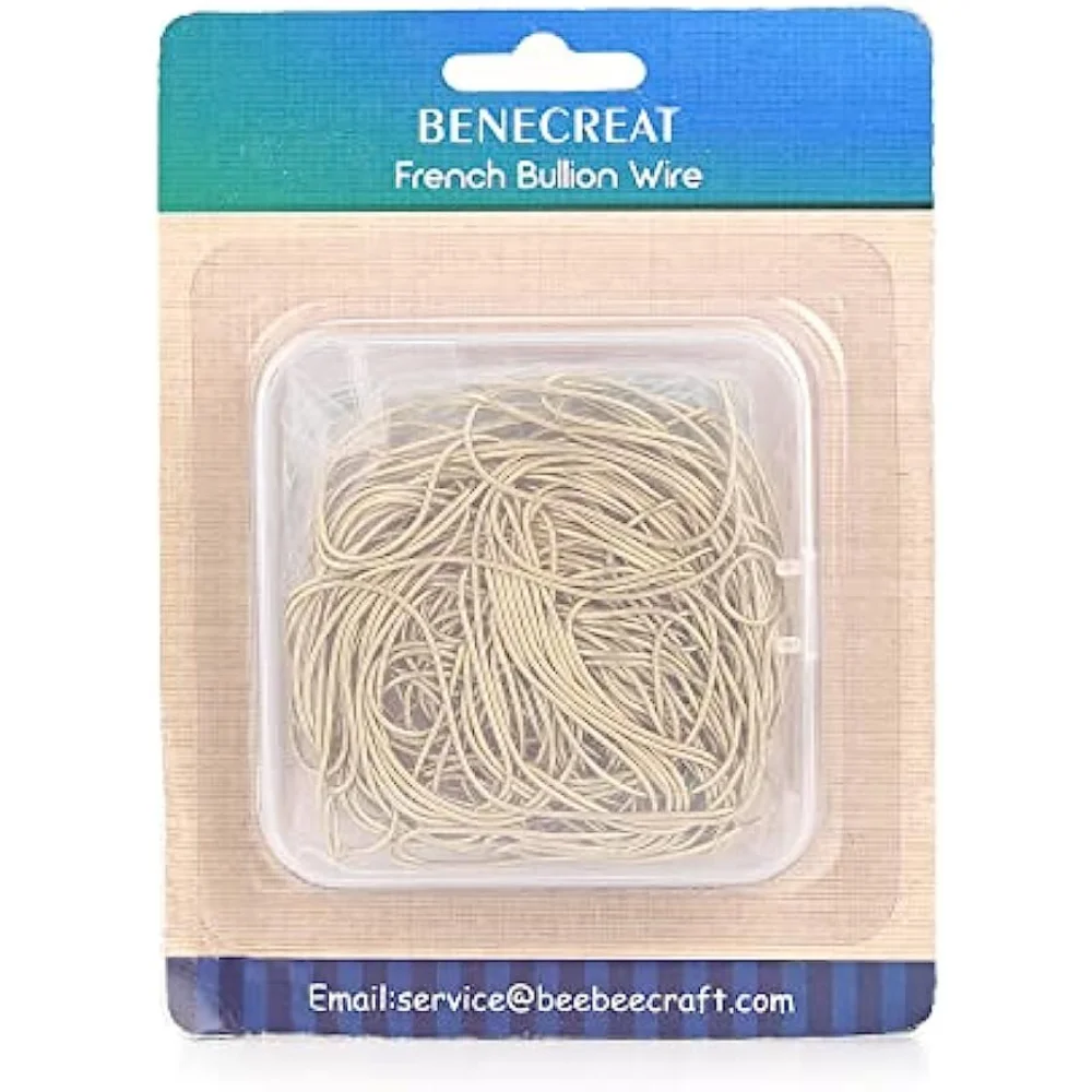 18Gauge French Bullion Wire 40g oro opaco e argento opaco morbido rotondo rame francese filo metallico cucito accessori fai da te