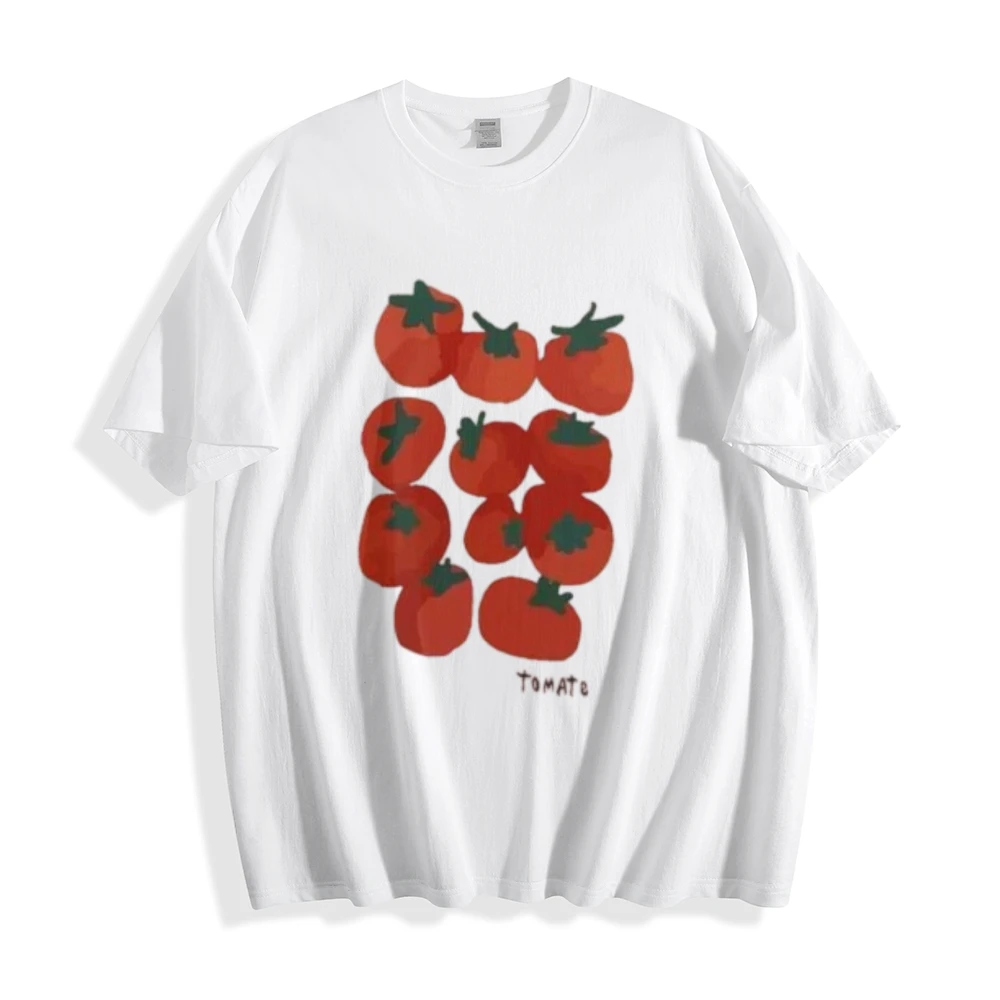 Inspiruj pomysły na stylizacje Y2K, bawełniane koszulki z krótkim rękawem, wnoszą modne geny mody dzięki unikalnym nadrukom, oddychająca bawełna.