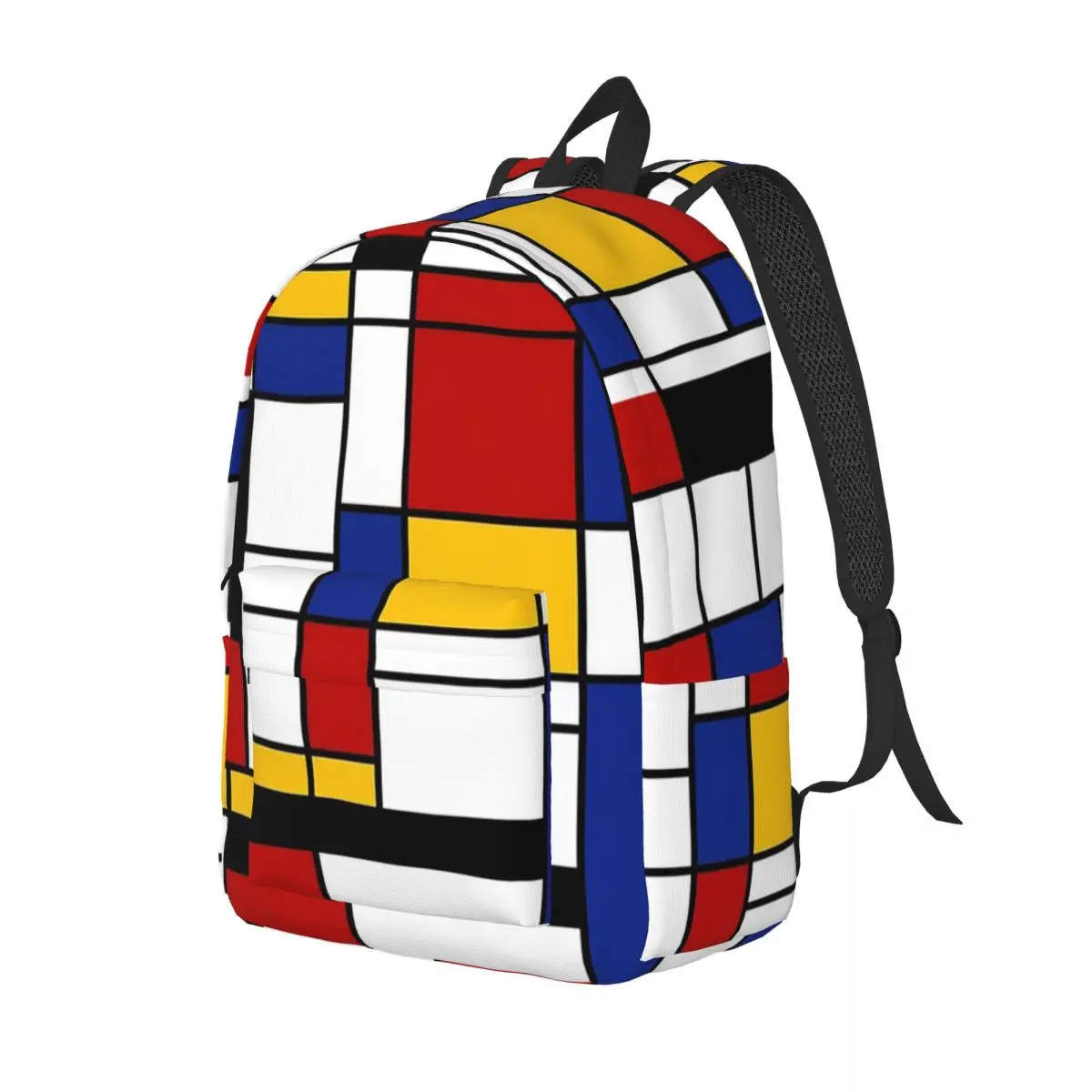 

Piet Mondrian Backpack Daypack Large Capacity Kids BookBag School Bag Shoulder Bags for Men Women