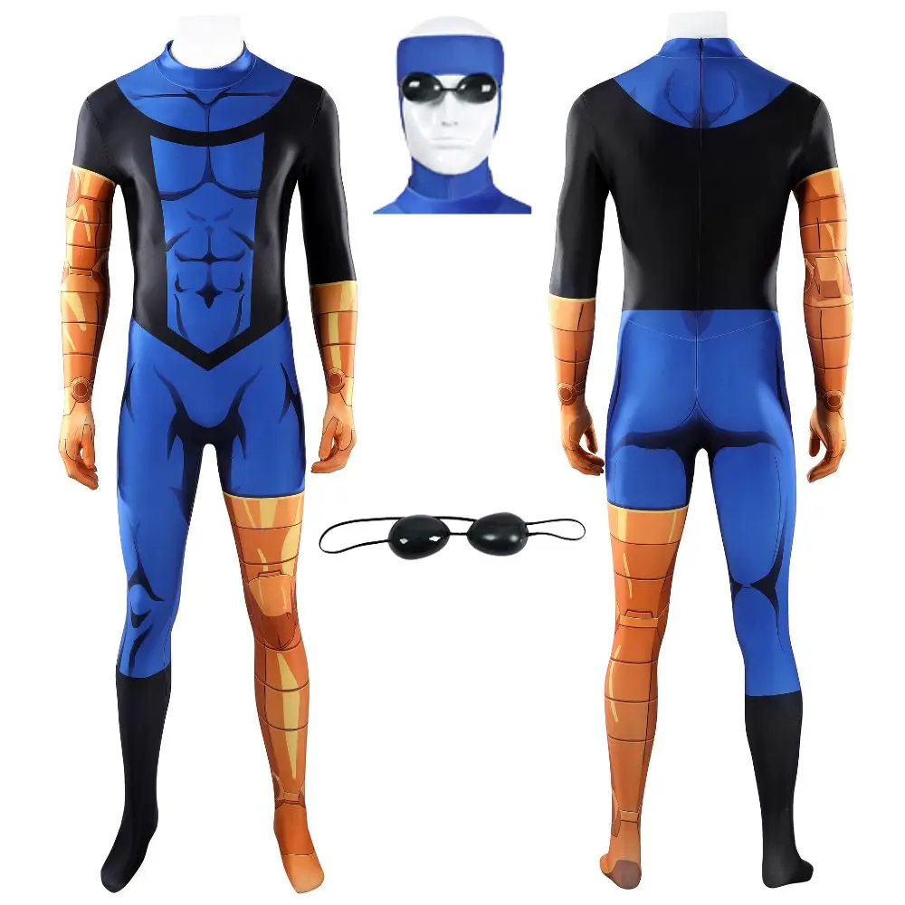 

Invincible Mark Grayson Cosplay Jumpsuit Eyemask Costume for Adult Men Roleplay Fantasia Outfits Halloween Carnival Party Suit