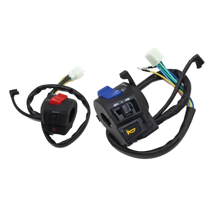 

Многофункциональный переключатель на руль мотоцикла с кнопкой зажигания, звукового сигнала, поворотников, фар и электростартера