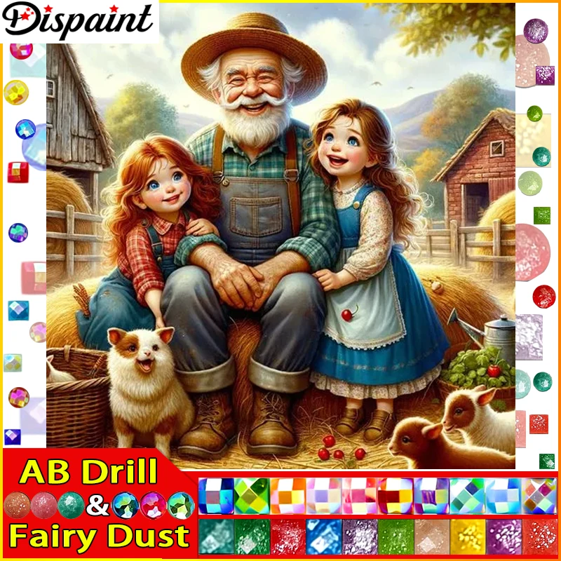 Dispaint Fairy Dust AB Square/Round Drill 5D DIY Diamond Painting 