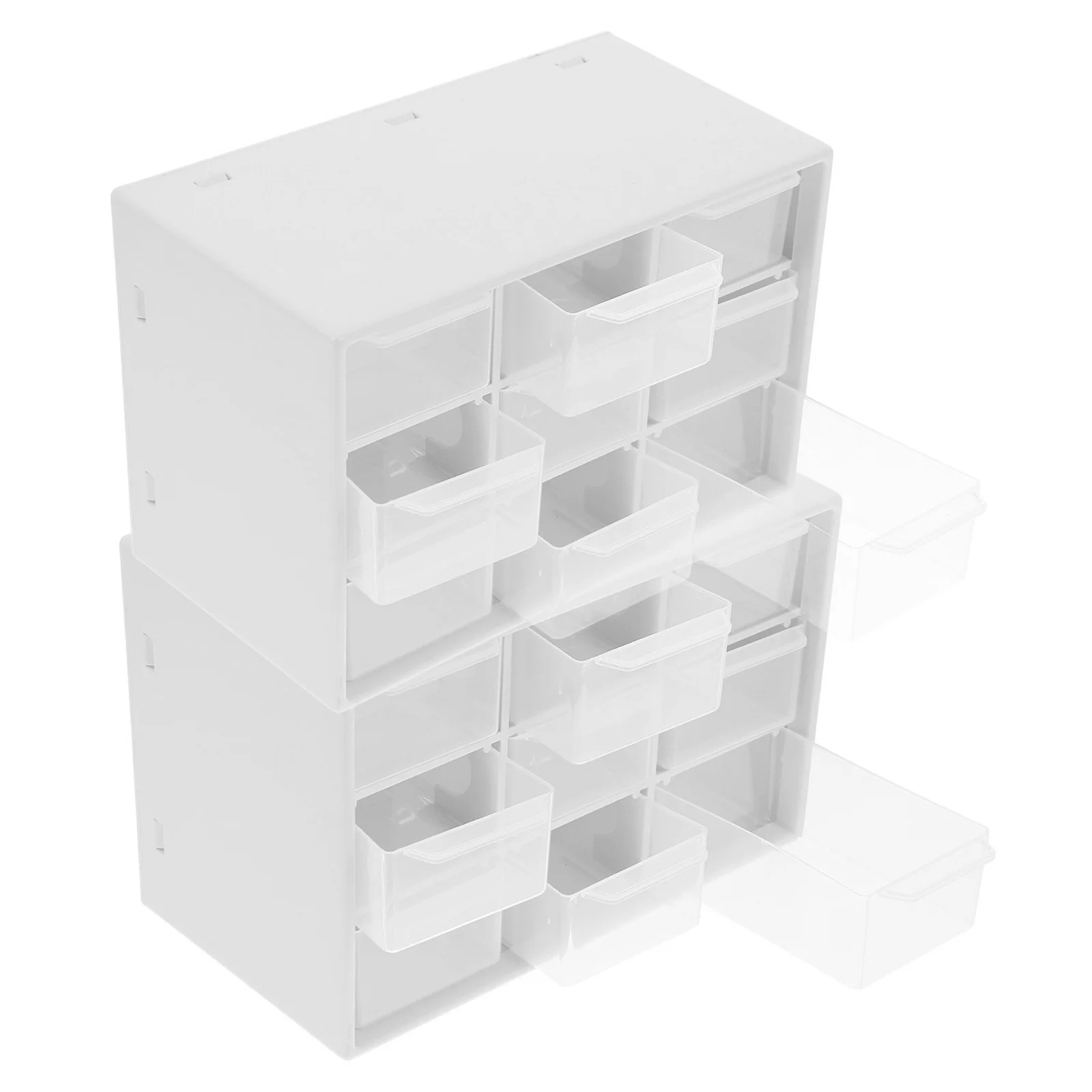 

2Pcs Desktop Storage Drawer Units Layered Organizer Box Desk Organizer for Office Classroom Use Storage Drawer Units