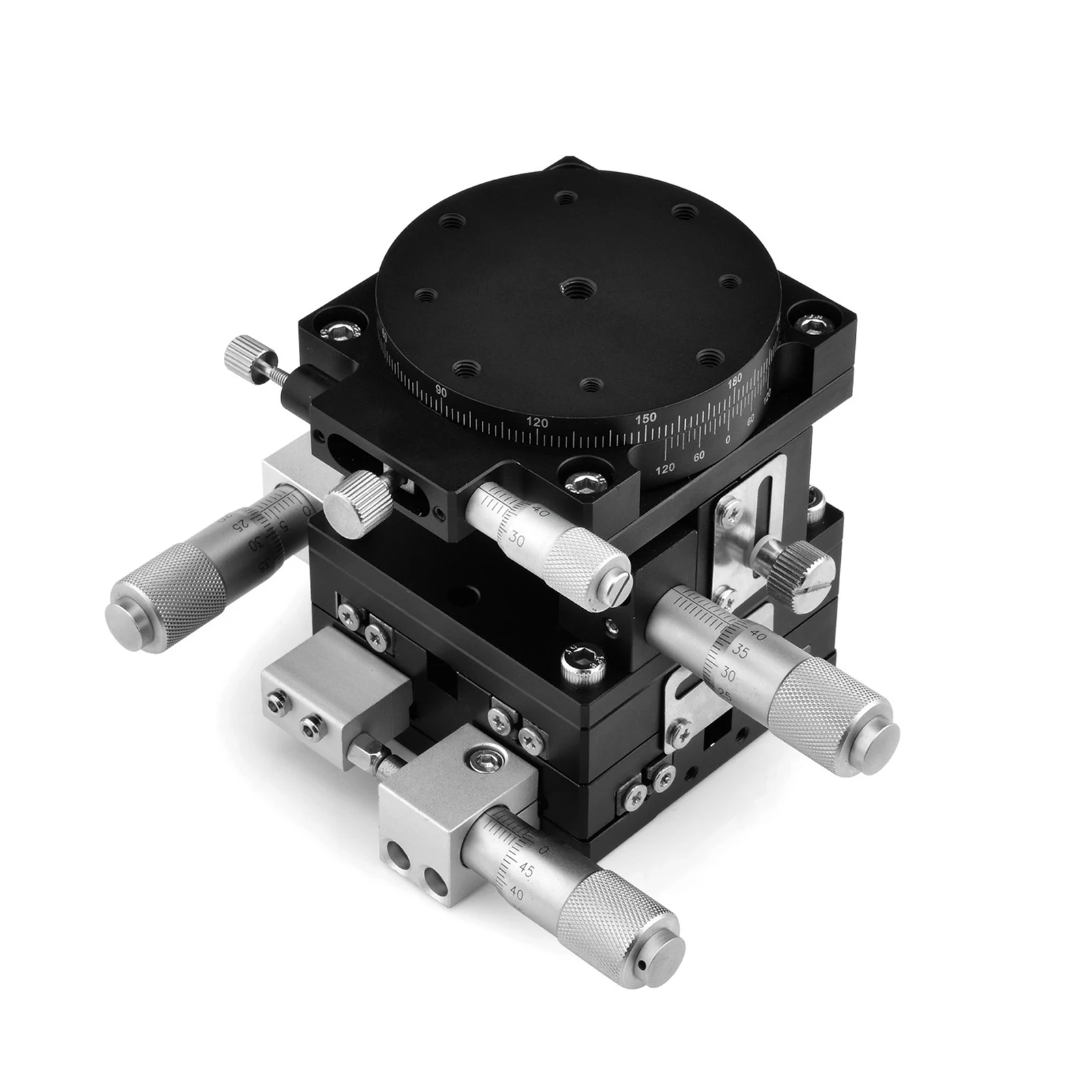 Plataforma de corte de eixo LT60-LM/LT60-RM xyzr tipo v 4 eixos manual linear mesa deslizante de ajuste de rolamento de palco