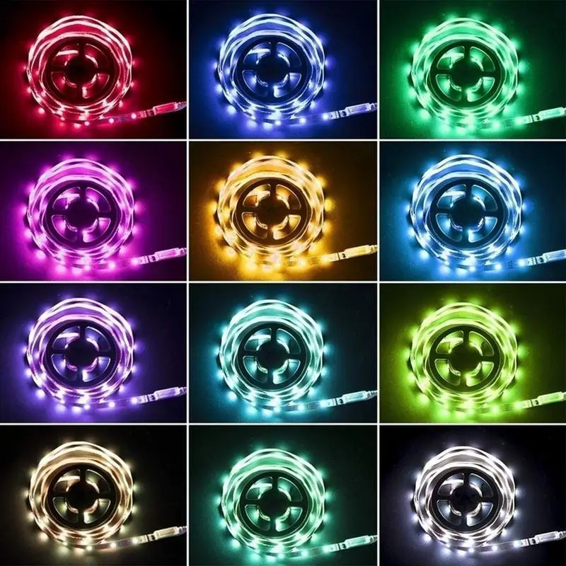 Smart Led Strip Lights Led Lights For Bedroom RGB 5050 Led Strip Lights Remote Control Blue tooth 5v Colorful Light Strip Set