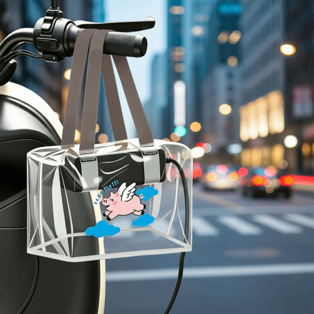 Thicken Motorcycle Charger Waterproof Bag Dustproof with Hanging Handle Electrical Connection Cover Large Bottom Opening