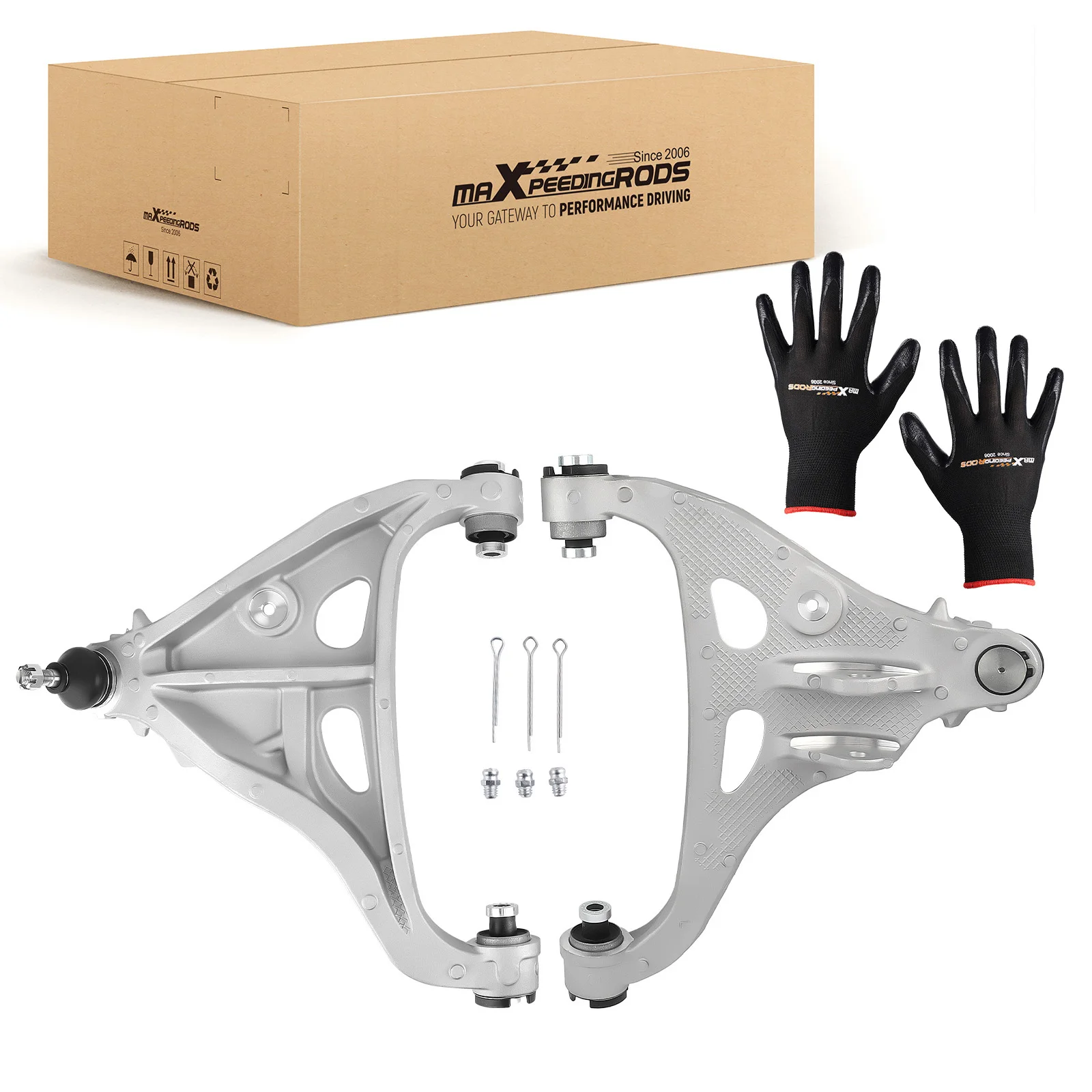 MaXpeedingrods 2 Front Suspension Kit Lower Control Arms Ball Joint With Gloves for Ford F-150 2WD 4WD 2004-2008 MARK LT