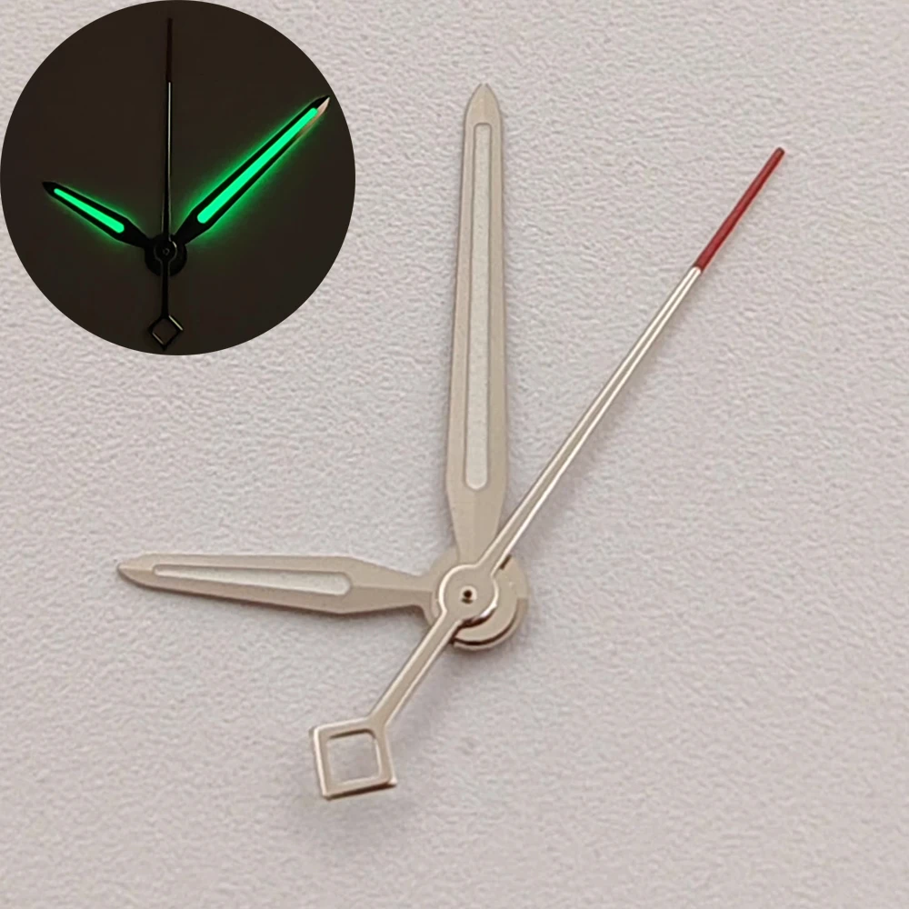 

NH35 Hands 13mm 12.5mm 8mm Watch Hands Green Luminous Pointers Watch Accessories for NH35 NH36 4R 7S Movement 3Pins Needles