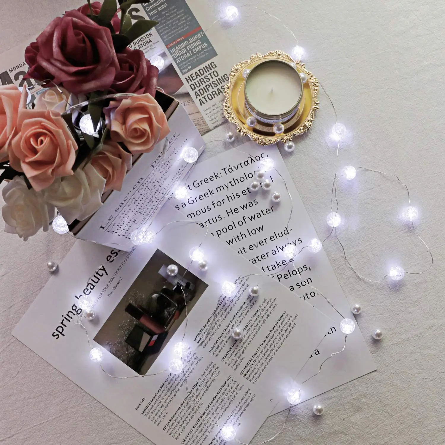 Светодиодная гирлянда с питанием от батарейки AG13, новый год