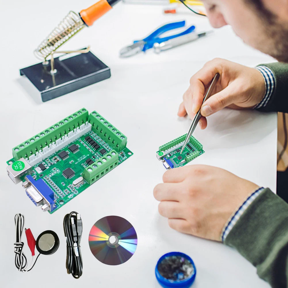 USB Driver Motion Controller for Mach3 V3.25 Z Probe USB 5 Axis Breakout Board for CNC Router Cutting Engraving Milling Machine