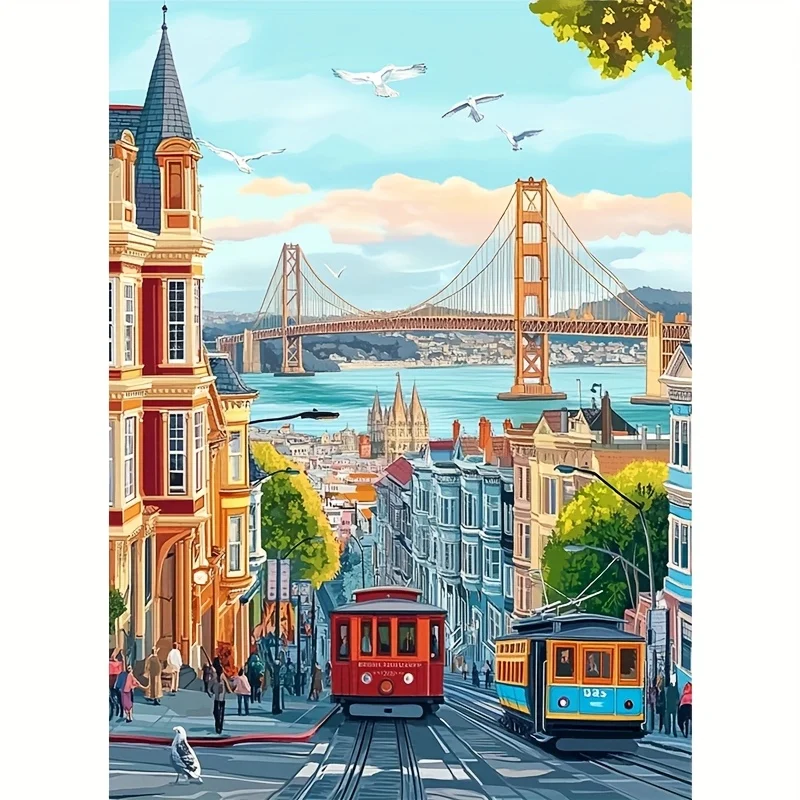 

500/1000pcs Adult Jigsaw Puzzle Landscape Pattern, Puzzles for Gameroom Bedroom Livingroom Gift Challenging Game