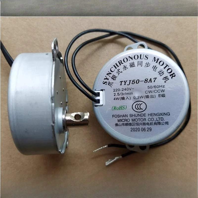 1 قطعة لمروحة الهواء التي تحتوي على العلامة التجارية الجديدة التيار المتناوب 220 فولت ~ 240 فولت 2.5/3 دورة في الدقيقة TYJ50-8A7 محرك متزامن
