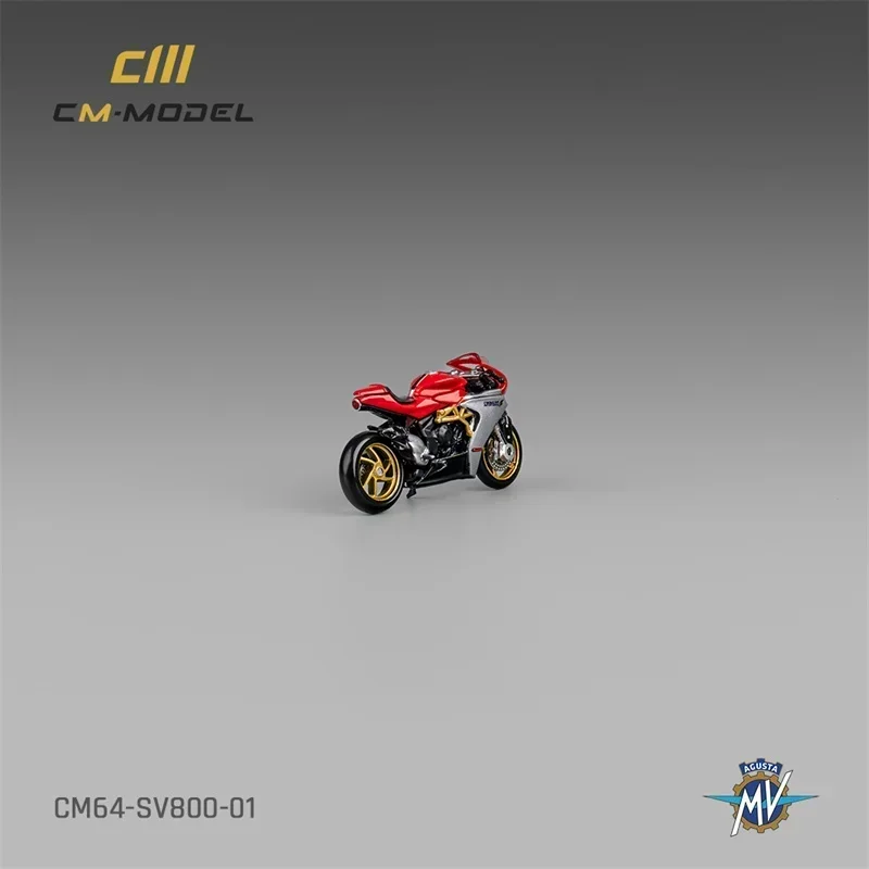 CM MODEL 1:64 MV Agusta SV800 whit showgirl Red Diecast Model Car