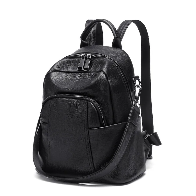 2024 new backpack Europe and the United States wind large capacity backpack female leather fashion cowhide travel bag