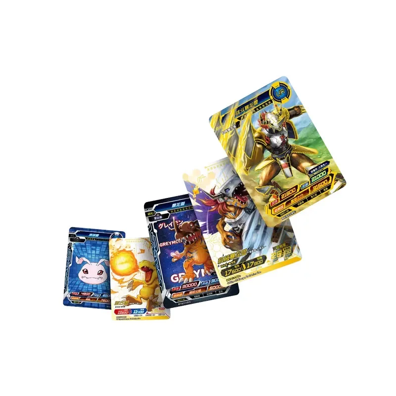 Bandai-Cartes de collection Monster Legend, Version chinoise, Anime Gigimon Growmon, Cadeaux de vacances, Numérique, Original