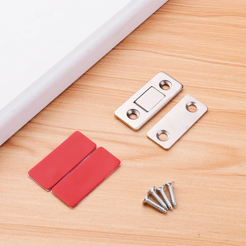 2pcs/Set Magnetic Cabinet Catches Magnet Door Stops Hidden Door Closer With Screw For Closet Cupboard Furniture Hardware