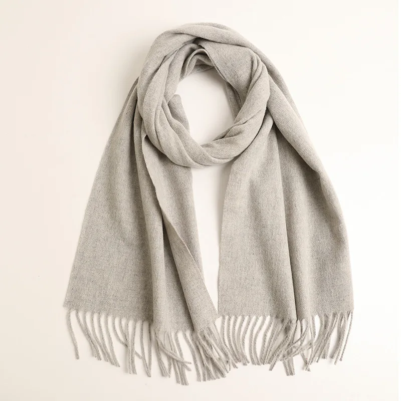 

Шерстяной шарф с бахромой шириной 40 см, тканые простые шарфы, зимние