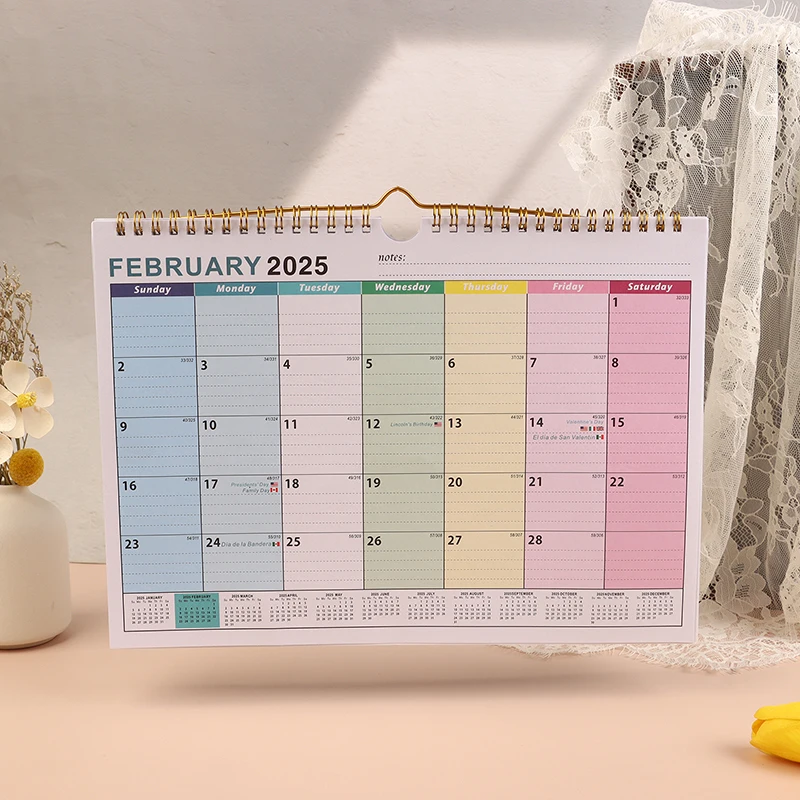 Настенный календарь 2025-2026 Семейный календарь Ежемесячный календарь 18-месячный календарь на 2025 год Ежегодный ежегодный планировщик