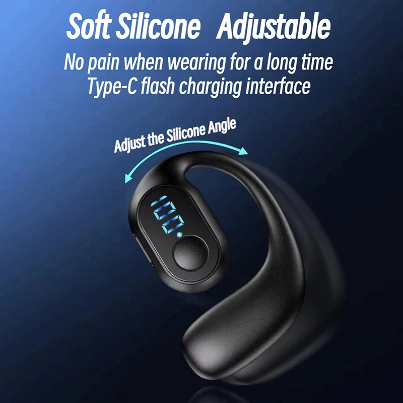 سماعة بلوتوث واحدة، عمر طويل للغاية، تقليل الضوضاء النشط، قوة كبيرة، سماعة أذن رياضية لاسلكية، ملابس طويلة، سماعة أذن غير مؤلمة #4